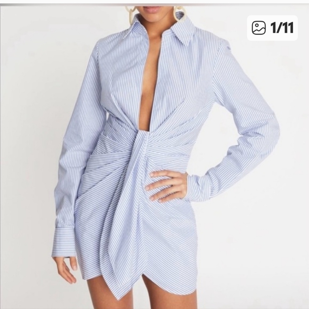 Elegant Striped Long Sleeve Dress